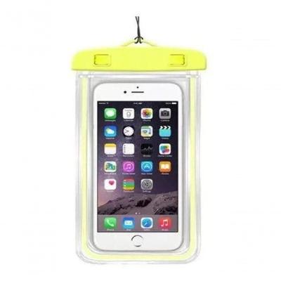 Capa Bolsa Celular A Prova Dágua Proteção Chuva Amarelo