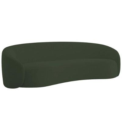 Kit Sofá 3 Lugares 180cm E 2 Poltronas Orgânica Luxo Amore Linho Verde