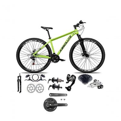 Bicicleta Aro 29 Absolute Nero 5 Câmbios 27v Shimano Altus Freios Hidráulicos - Verde Tam.15
