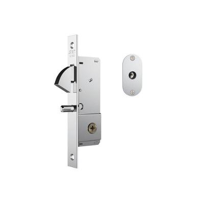 Fechadura De Porta De Correr Stam Tetra 1940 Inox Escovado