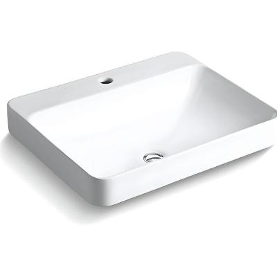Cuba Para Banheiro Kohler Vox Retangular De Sobrepor Retangular 58x46cm Com Furo Branca 2660br-1-0 Branco