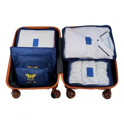 Organizador De Mala Bolsa Kit 6 Pecas Azul Marinho