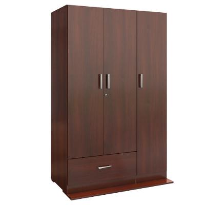 Guarda Roupa Ditália 3 Portas 1 Gaveta Dm-578 Cor:Marrom Marrom