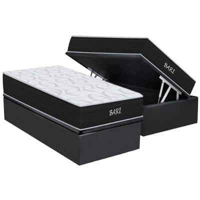 Conjunto Box Baú King: Colchão Espuma Orthoflex D45 Bari + Base CRC Courano Gray(193x203)