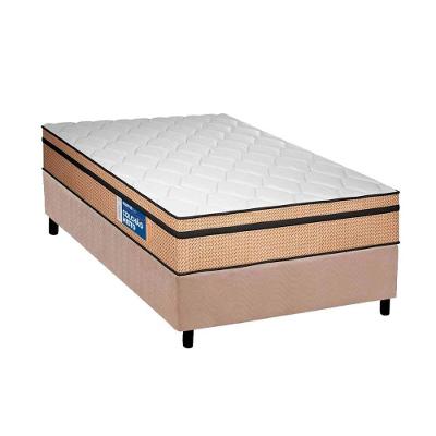 Conjunto Box Solteiro: Colchão Anatômico Plumatex D45 / Selectus + Base CRC Suede Clean(88x188)