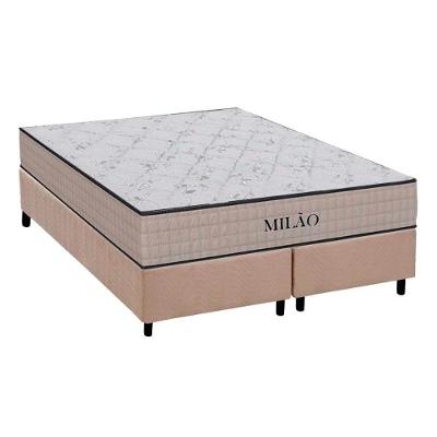 Conjunto Box Queen: Colchão Espuma Orthoflex D33 Milão Double Face + Base CRC Suede Clean(158x198)