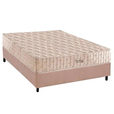 Conjunto Box Casal: Colchão Molas Anjos Ensacadas MasterPocket AnjosHotel Double Face + Base CRC Suede Clean(138x188)