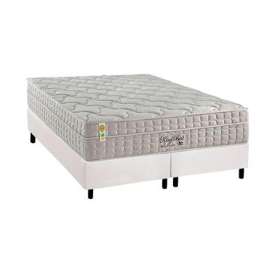Conjunto Box King: Colchão Molas Anjos Ensacadas MasterPocket King Best New Clean + Base CRC Courano White(193x203)