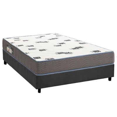 Conjunto Box Viúva: Colchão Espuma Ortobom D33 Light Saúde + Base CRC Suede Gray(128x188)