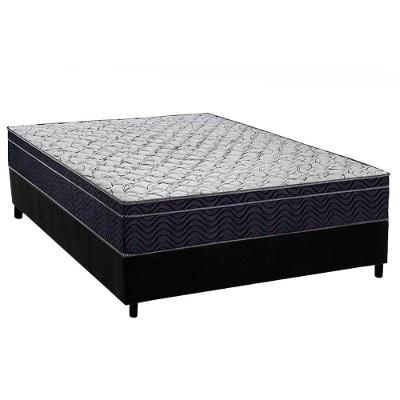 Conjunto Box Casal: Colchão Anatômico Ortobom D45 / Airtech 150 + Base CRC Suede Black(138x188)