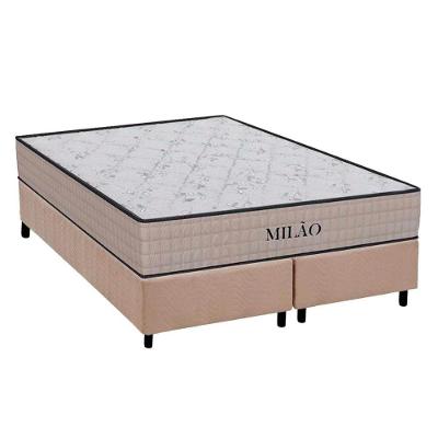 Conjunto Box Queen: Colchão Espuma Orthoflex D33 Milão Double Face Black + Base CRC Suede Clean(158x198)
