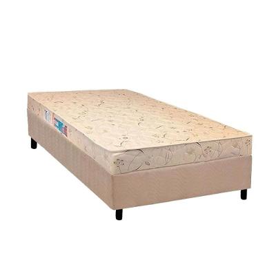 Conjunto Box Solteiro: Colchão Espuma Luckspuma D26 Serene + Base CRC Suede Clean(88x188)
