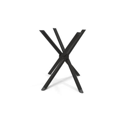 Base Mesa de Jantar Volga M008 Aço Cromado s/ Tampo Preto Fosco - Kappesberg