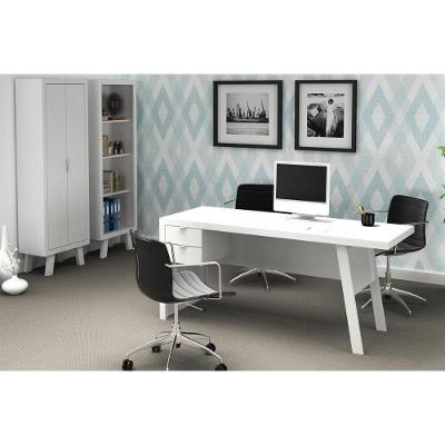 Mesa de Computador ME4122 c/ 2 Gavetas Nogal - Tecno Mobili