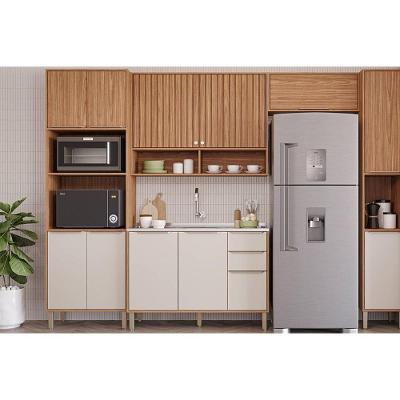 Paneleiro de Cozinha Divina Torre Quente c/ 4 Portas 2 Fornos 70cm Freijo/Off White - MGM