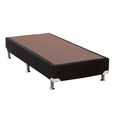 Cama Box Base Solteiro- 0,69x1,88x0,23 Americana Suede Nero Black (Solteiro- 0,69x1,88x0,23) - Ortobom