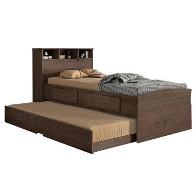 Cama Solteiro Ravena 2 Gavetas c/Auxiliar Cinamomo/Off White - Conquista