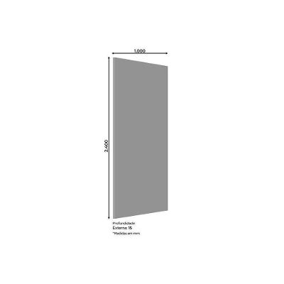 Multiuso de Cozinha Painel de Edição p/ Fechamento Americana 240x100x1,5cm Branco - Henn