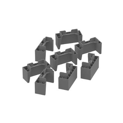 Multiuso de Cozinha Kit 8Un Pés PVC P/ Balcão de Cinza - Henn