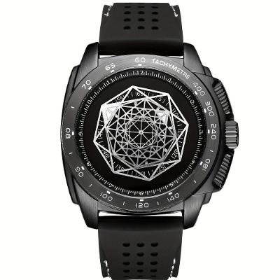 Relógio Esportivo Elegante Multifuncional Luminoso De Silicone Com Design Resistente Preto