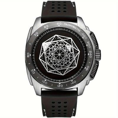 Relógio Esportivo Elegante Multifuncional Luminoso De Silicone Com Design Resistente Prata