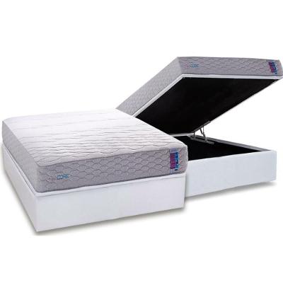 Conjunto Box Baú Casal: Colchão Espuma Herval D33 / Ag 65 FeelCore + Base CRC Courano White (138x188)