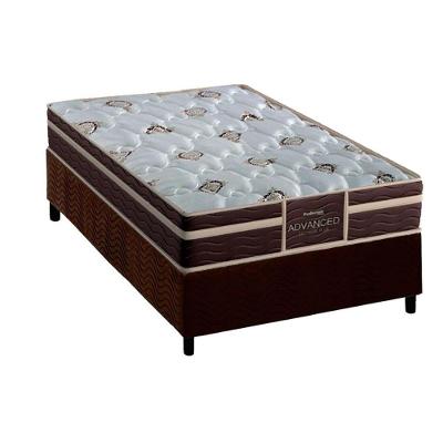 Conjunto Box Solteiro: Colchão Anatômico Probel Colchão D33 / Firmepedic ProDormir Advanced Tech1500 Plus Brown + Base CRC Suede Brown(88x188)