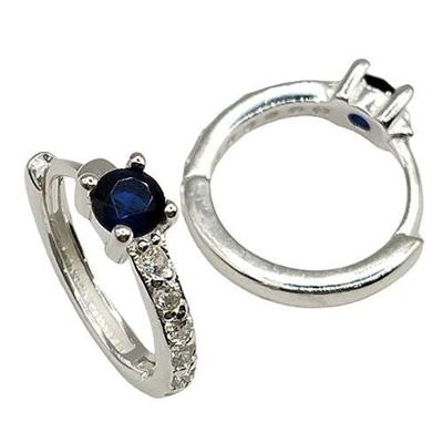 Brinco Argola Cravejada Com Ponto De Luz Colorido Prata 925