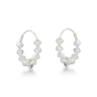 Brinco Argola Com Cristais Furtacor Prata 925
