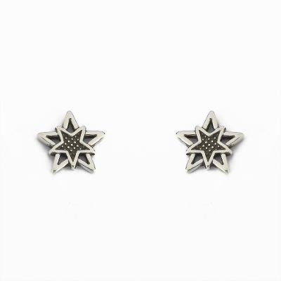 Brinco Bali Estrelas Sobrepostas Em Prata 925