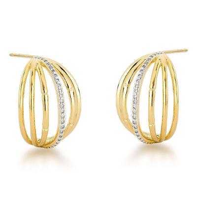 Brinco Argola 7 Fios Banhada A Ouro 18k