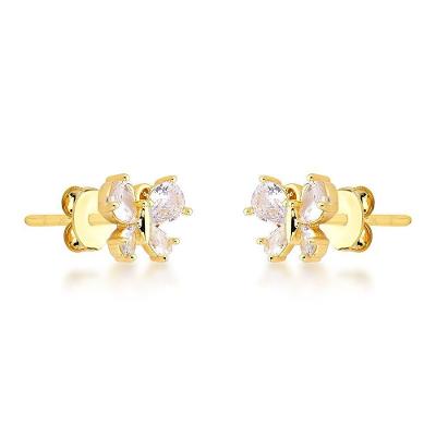 Brinco Borboleta Iluminada Banhada A Ouro 18k