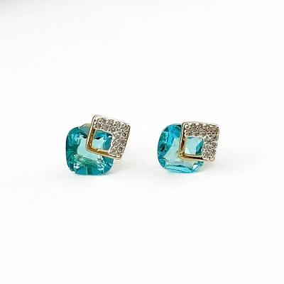 Brinco Feminino Colorido Banhado A Ouro 18k