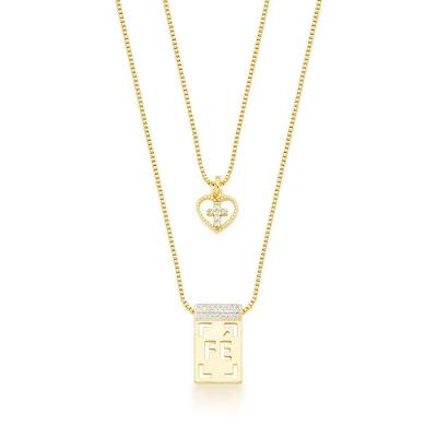 Colar Escapulário Fé Duplo Banhado A Ouro 18k