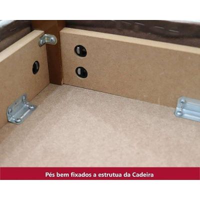 Sala de Jantar Completa Natalí c/ Tampo Madeirado Reto s/ Vidro 160x90cm e 6 Cadeiras Milla Nature/Veludo Light Marrom Amêndoa - Henn