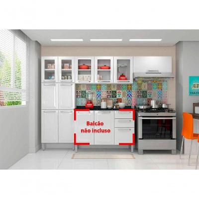 Cozinha Itatiaia Tarsila 3 Peças 5 Vidros Branca