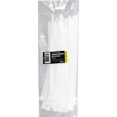 Abraçadeira Nylon Enforca Gato 7,6x250mm Branco C/ 500 Un