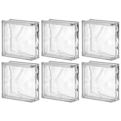 Kit 6 Bloco De Vidro 1 Lado P/ Acabamento 19x19x8 Tradestar