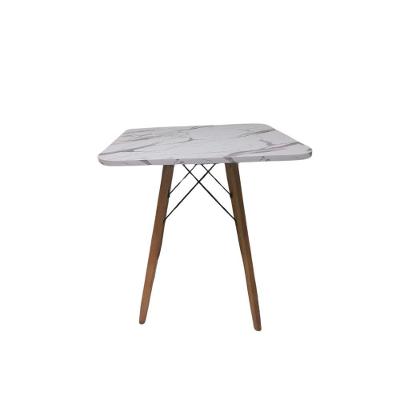 Mesa De Jantar Quadrada Eames Eiffel 70 Cm Borda Arredondada - Estilo Granito