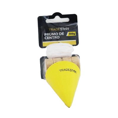 Prumo Centro 300g Em Aço Corda Nylon Taco Madeira Tradestar