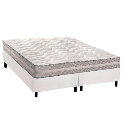 Conjunto Box Queen: Colchão Anatômico Paropas D28 / Master AG80 Prata Double Face 17 + Base CRC Courano White (158x198)