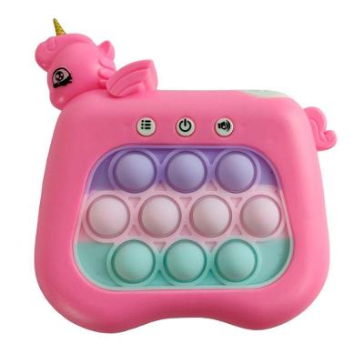 Pop It Mini Game Interativo Unicornio 4 Modos Luz Som Jogo Anti Estresse Relaxante Portatil