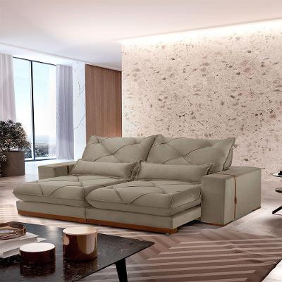 Sofá Turim Veludo 02 Módulos De 80cm B25cm Meu Sofá Online B002 Veludo Capuccino