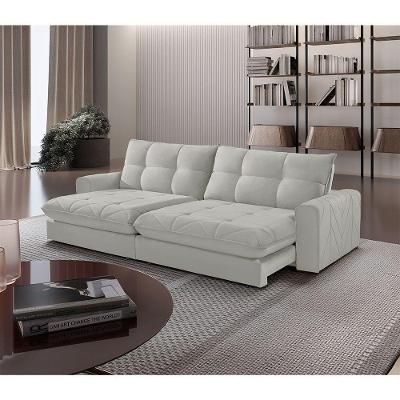Sofá Firenze Veludo 02 Módulos De 80cm B25cm Meu Sofá Online B026 Veludo Prata