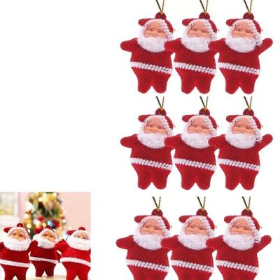 Kit 9 Mini Papai Noel Decoração Para Arvore De Natal Pendente Enfeite Natalino Porta Decorar