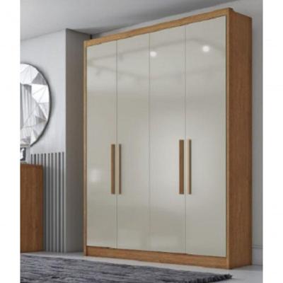 Guarda Roupa Solteiro Moderni 4 Portas Cumaru Fendi - Novo Horizonte