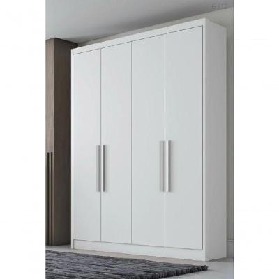 Guarda Roupa Solteiro Moderni 4 Portas Branco - Novo Horizonte