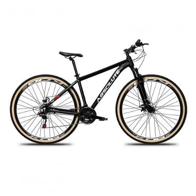 Bicicleta Aro 29 Absolute Nero 5 Alumínio 27v K7 Freio Disco Mecânico Garfo Suspensão Pneu Com Faixa - Preto Tam.19