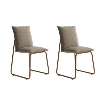 Conjunto 2 Cadeiras De Jantar Soft 1750 Carraro Areia Rose