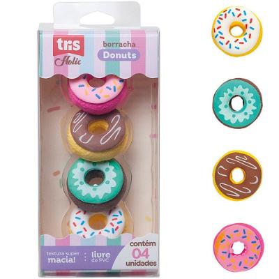 Borracha Escolar Holic Donuts - 4 Unidades - Tris